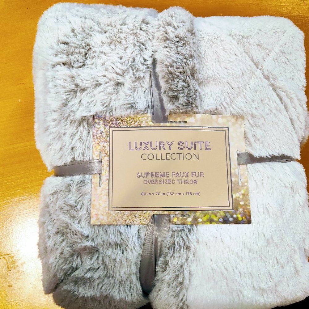 Supreme Faux Fur Oversized Throw Blanket